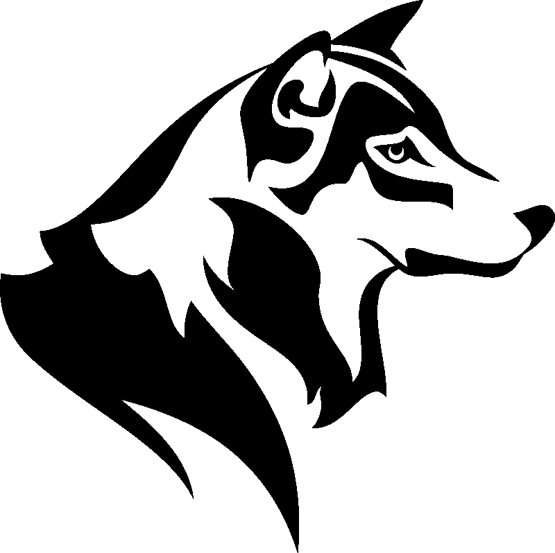 Ambiance-sticker Sticker Profil d'un Husky