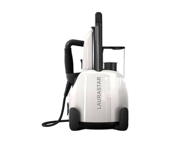 Laurastar Lift Pure White\, Centrale Vapeur 3-en-1\, Blanc Repasse\, défroisse & purifie\, Vapeur hygiénique\, Design élégant\, Réservoir amovible\, Repassage vertical