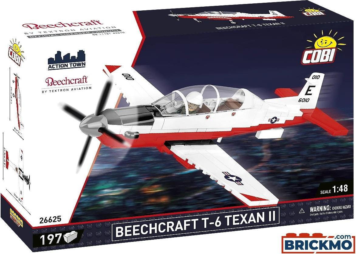 Cobi Bouwstenen Civiel vliegtuig Beechcraft T-6 26625