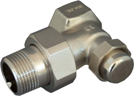 Oventrop Combi LR Radiateurs raccord à vis 1027568 DN 25, d'angle, nickelé