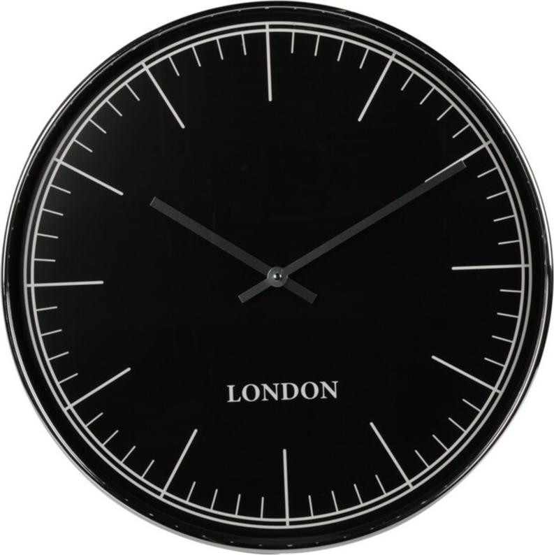 H&S Collection London Wandklok - Analoog - Diameter: 50 cm