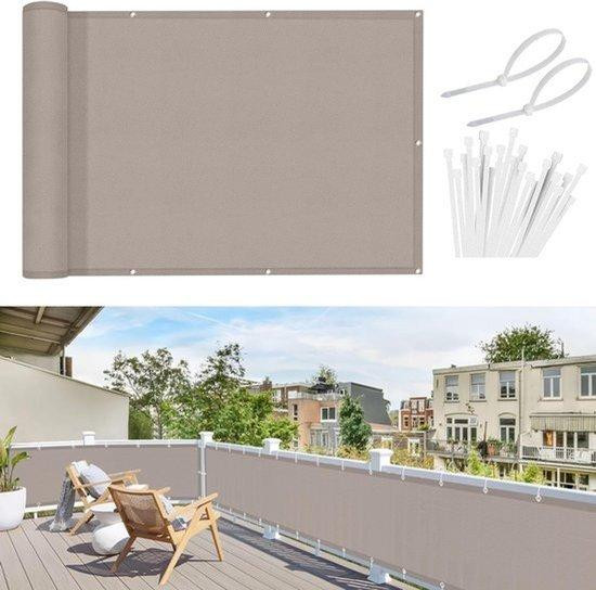 Balkonscherm Taupe 100x200 cm voor Privacy en Bescherming