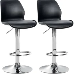 Proregal CHEFGASTRO 2er Set Barhocker IPANEMA Kunststoff HxBxT 82x39x42cm Kunststoff Schwarz Barstuhl