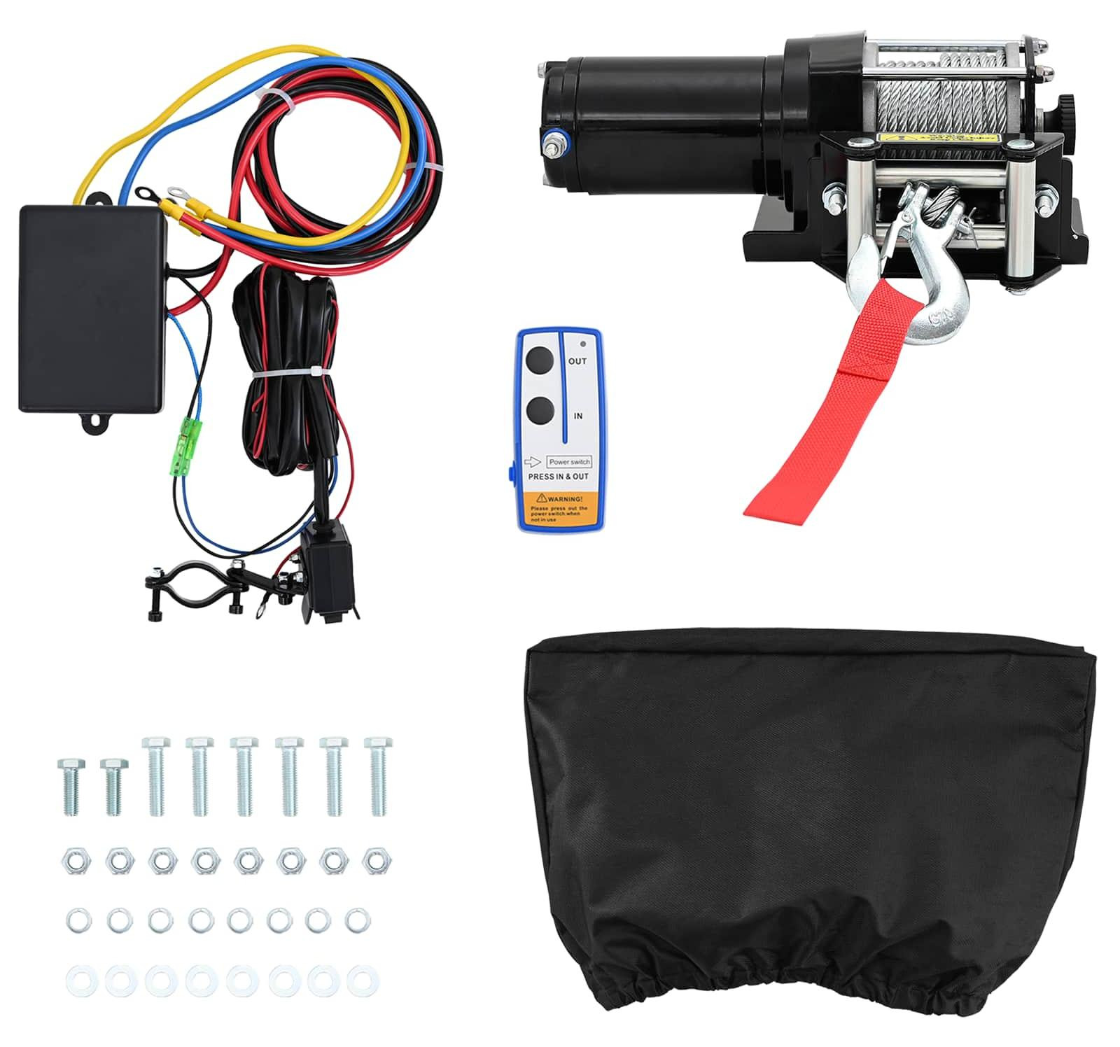 vidaXL Elektrische lier, zwart, PVC