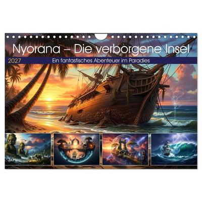 Nyorana – Die verborgene Insel (Wandkalender 2027 DIN A4 quer), CALVENDO Monatskalender