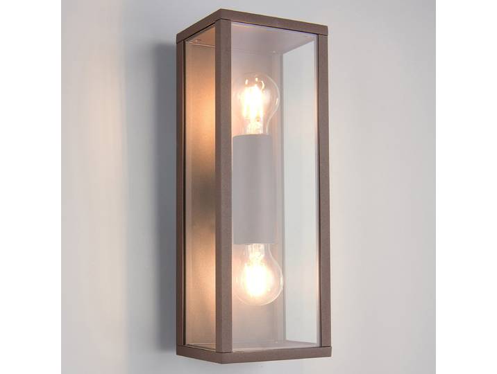 Wandleuchte Garonne Typ B 14 x 38 x 14cm Braun/Durchsichtig