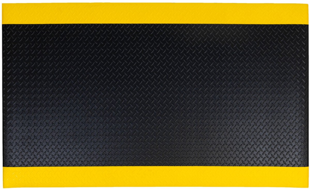 Base+ Anti vermoeidheidsmat Economic Diamond 90x150cm Zwart/Geel
