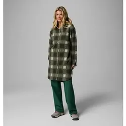 COLUMBIA Damen Freizeit / Mode Sommer GJ Rollkragen m. RV Rollkragen m.RV lg.Arm Da Wildest Venture Long Fleece Coat, Größe L in Schwarz Schwarz