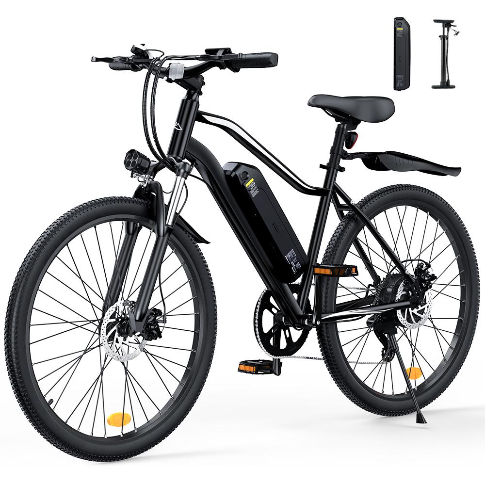 EB3S adual 26-Zoll All-Terrain E-Mountainbike, 36V 15Ah, 5 intelligente Geschwindigkeitsstufen, Federdämpfung, APP-kompatibel,150kg,IPX4