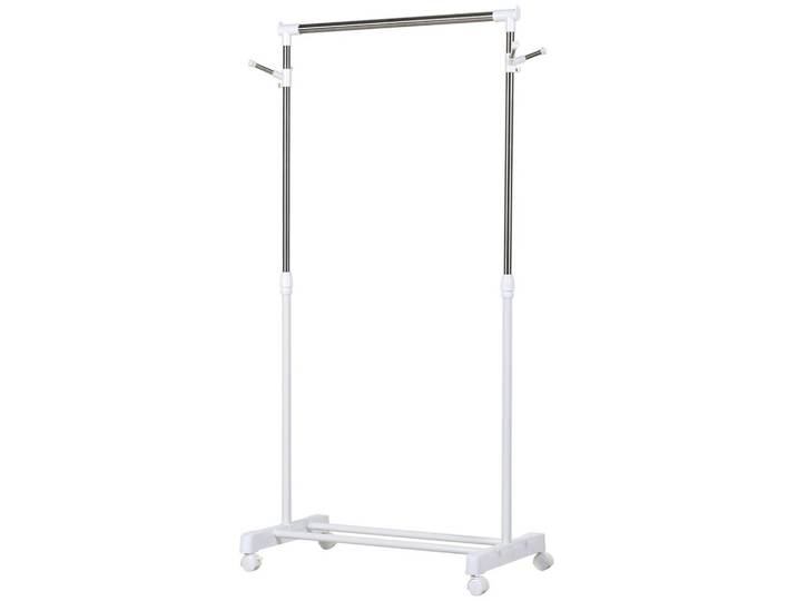 KLEIDERSTÄNDER Garderobenständer mit Kleiderstange, Haken, Regal, Weiß