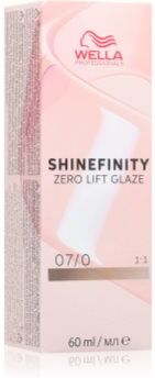 Wella Shinefinity Zero Lift Glaze coloração demi permanente para o cabelo tom 07/0 60 ml. Shinefinity Zero Lift Glaze
