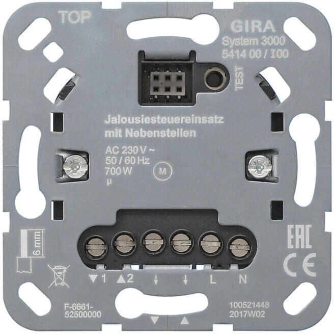 Gira Module de commande de volet roulant pour entrée secondaire 541400 (541400)