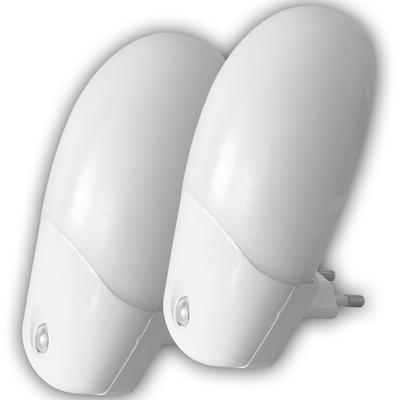 NIERMANN LED Nachtlicht "Stecker-Nachtlicht 3in1 mit Dämmerungsensor, Set aus 2 Stück", weiß, 1, 1 Stk., Leuchten, Kinderzimmer, Kinderlampe, LED Nachtlicht