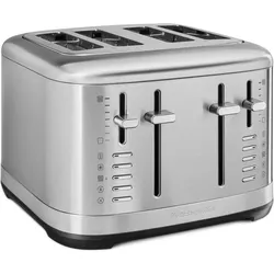 KitchenAid 5KMT4109ESX manueller 4-Scheiben Toaster Edelstahl, Toaster, Silber