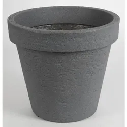 Pflanzkübel `Pisa` Steingrau Übertopf Blumen 39x35cm Grau 39