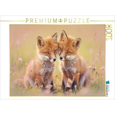 CALVENDO Puzzle Ein Motiv aus dem Kalender Füchse in Pastellfarben | 1000 Teile Lege-Größe 64x48cm Foto-Puzzle für glückliche Stunden, von , Calvendo
