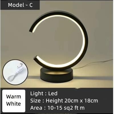 Uplift Picks Modern Dimmable LED Ring Table Lamp Creates Soft Elegant Ambiance Anywhere black (model C) dimmable