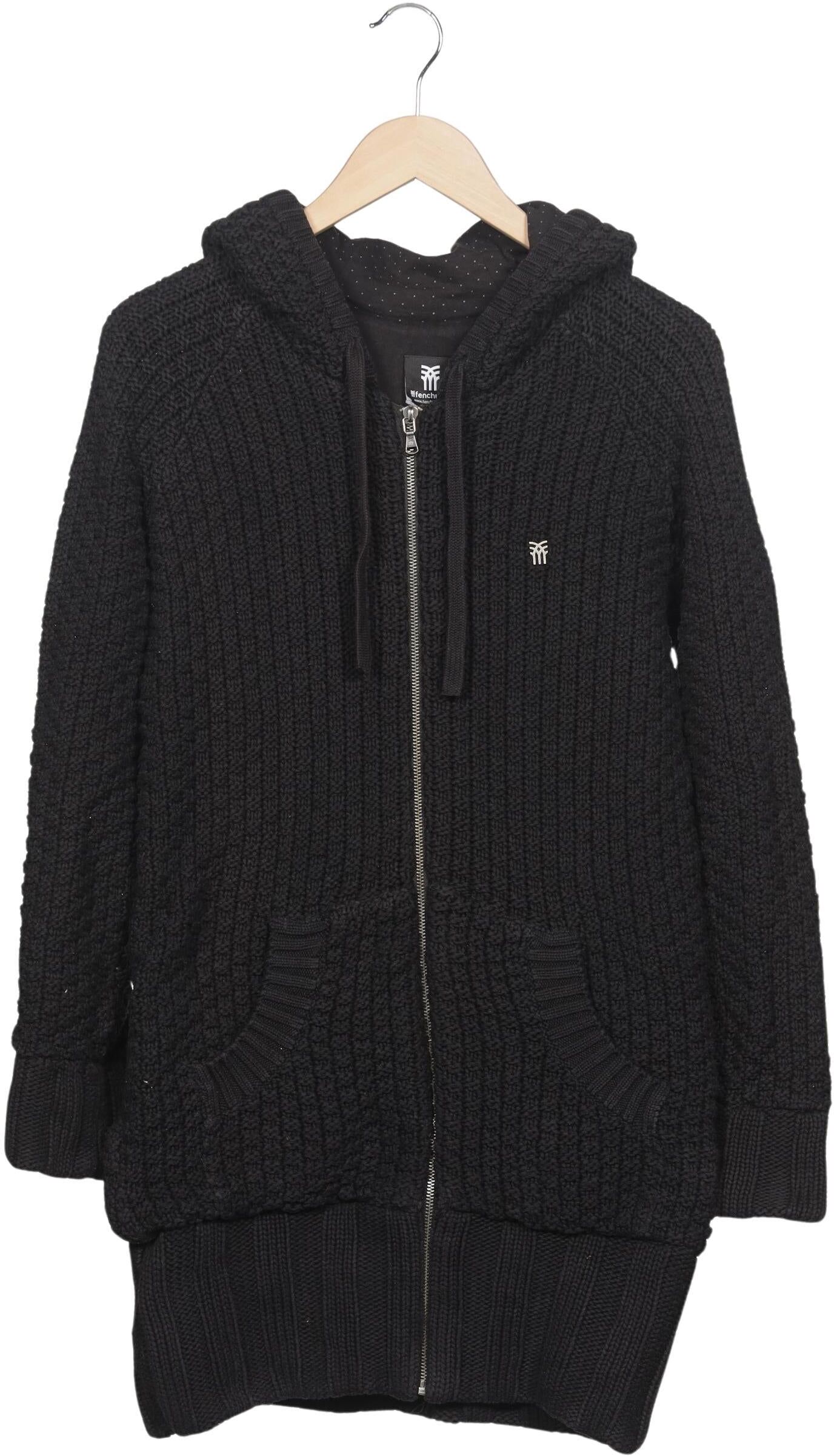 Fenchurch Damen Strickjacke, Schwarz, Gr. L, Baumwolle - Second Hand