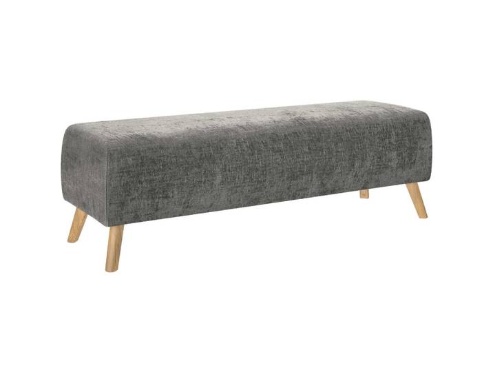 Esposa Bettbank, Dunkelgrau, Holz, Eiche, vollmassiv, 145x45x48 cm, Wohnzimmer, Hocker, Sitzhocker