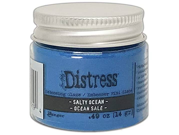 Ranger Distress embossing glaze Salty ocean
