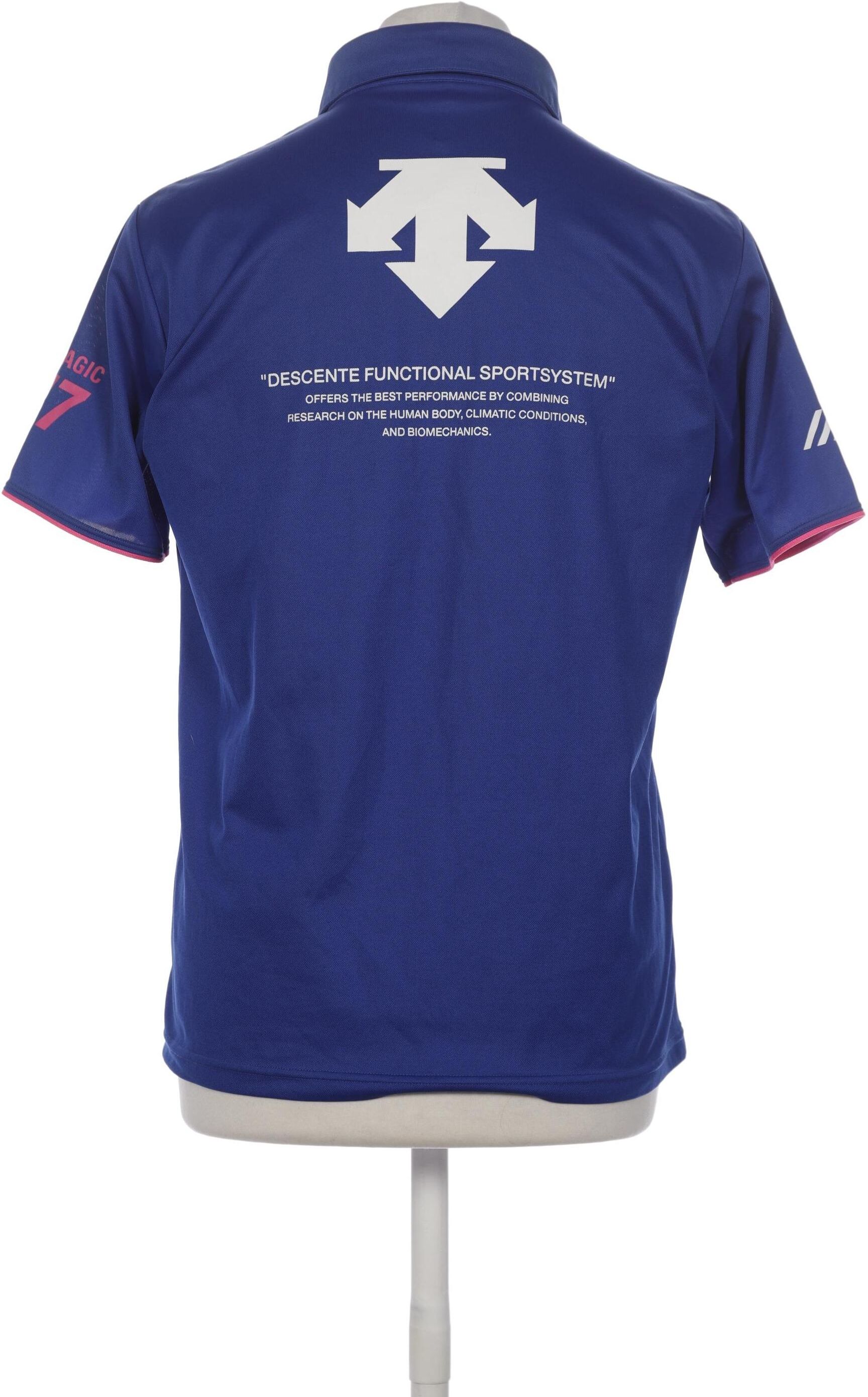 Descente Allterrain Herren Poloshirt, Blau, Gr. EU 46, kein / Etikett - Second Hand