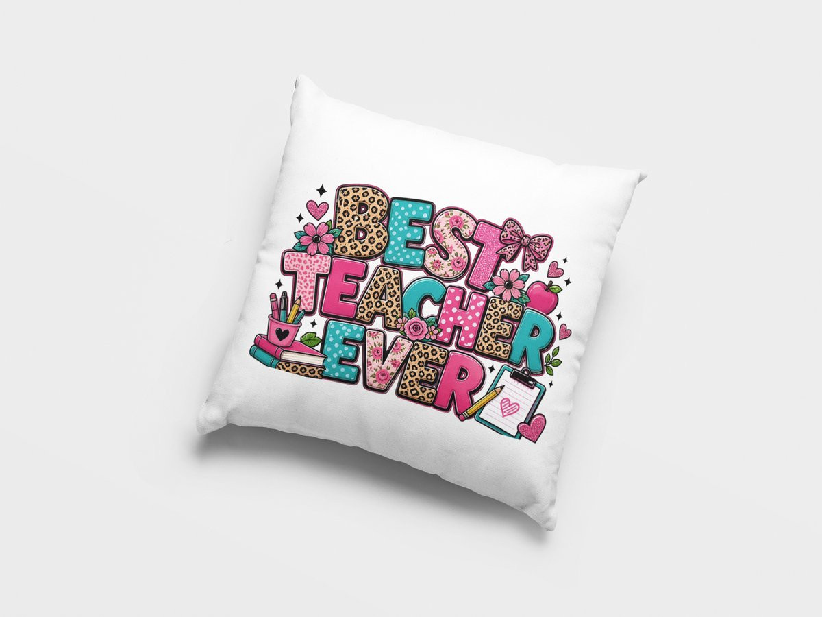 Sierkussen Beste Leraar Ooit - Decoratief Cadeau voor Docenten