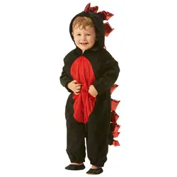 Drachen-Overall für Kinder, schwarz/rot