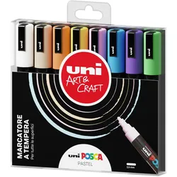 Uni-ball, Marker, Uni Posca Medium Pastellspitze, Pack 8 Stück (8x)
