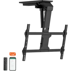 EasyLife - TV Deckenhalter V2 Smart Home elektrisch schwenkbar, 37 bis 75 Zoll, VESA bis 600x400 (schwarz)