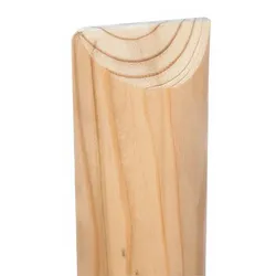 Staketenzaunlatte Douglasie 2,7 x 6 x 80 cm – Zaunbretter aus Lärche / Douglasie, naturbelassen – halbrunde Holzlatte – ideal für Gartenzaun