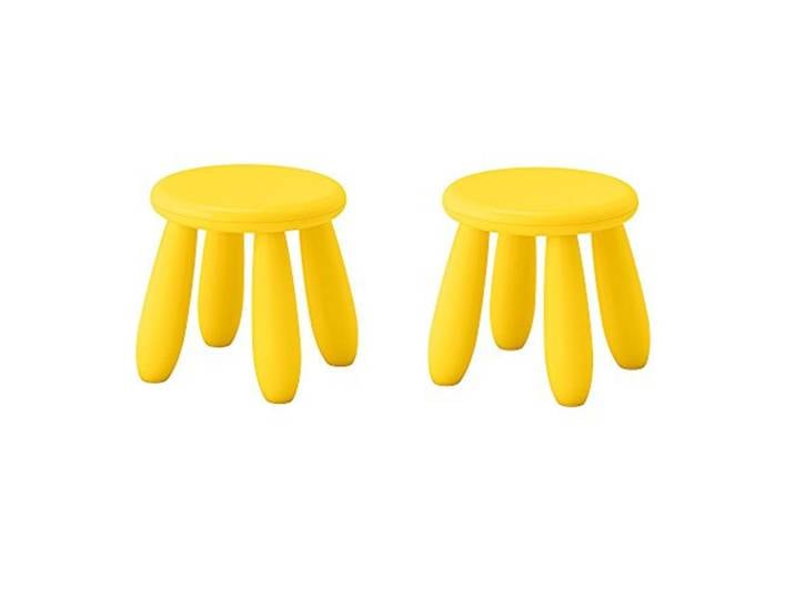 Ikea Mammut Lot de 2 tabourets en plastique pour enfant Jaune