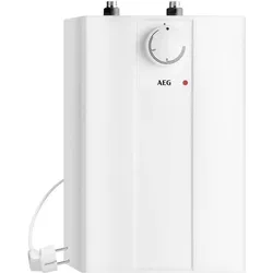 AEG Haustechnik, Warmwassergerät, druckloser Kleinspeicher Huz 5 Basis, Untertischboiler 5 Liter Niederdruck, mit Stecker