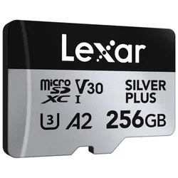 microSDXC Silver Plus UHS-I 256 GB V30 R205/W150MB/s, Speicherkarte