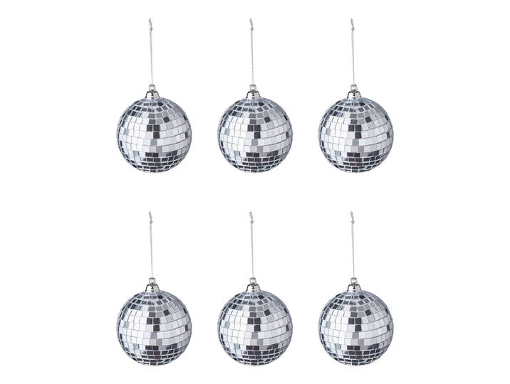 Boule à facettes DISCO lot de 6 Ø 8cm Argenté/Argenté