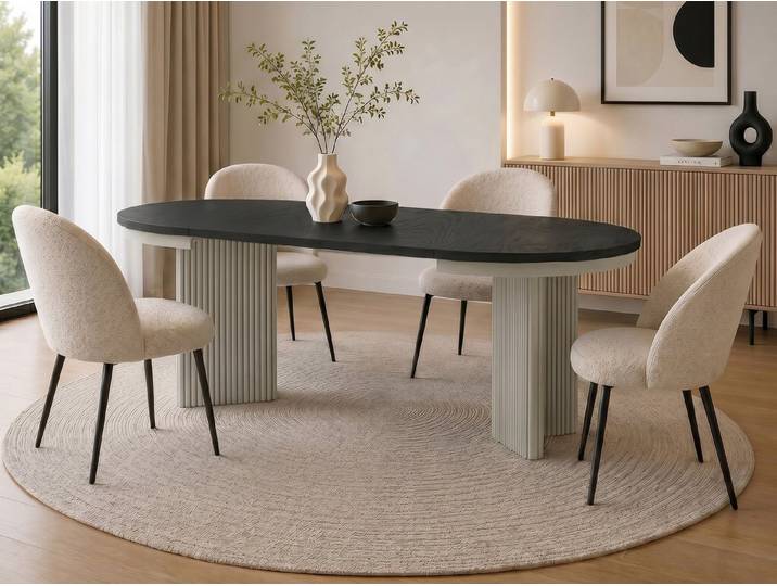 Beautysofa Esstisch PRESTIGE runder Design-Tisch ausziehbar Ø 100–180 cm oder Ø 120–200 cm (Metallbeinen, hitze- und verfärbung beständig), verschiedene Farben