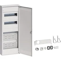 Hager Hybrid, volta, Aufputz, 24PLE, 2 Montageplatten, Steckdose und Stahlblecht
