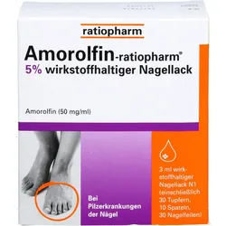 Amorolfin-Ratiopharm 5% Wirkstoffh. Nagellack 3 ML