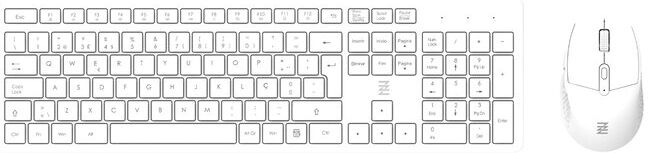 TECLADO + RATO TECH FUZZION EARTH WHT WIRELESS