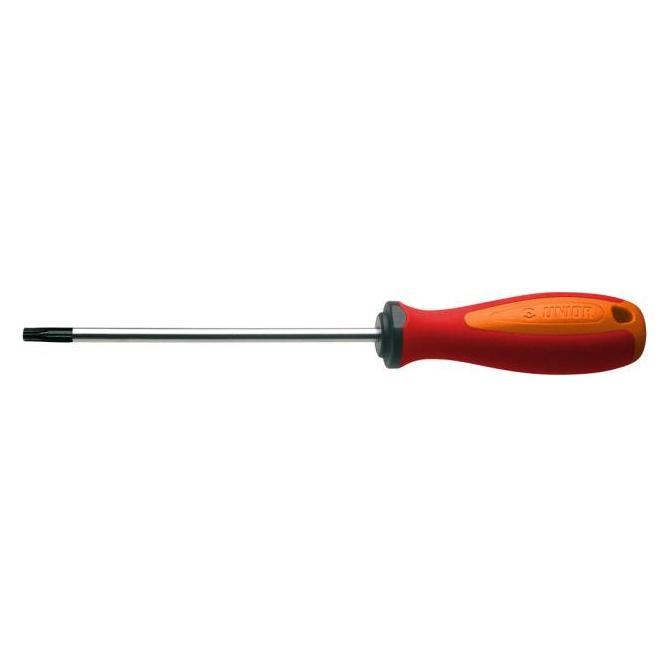 Unior 621/1TBI-US Schraubendreher mit TX-Profil, Antriebsspitze mit Bohrung, TR 10, red (T-profil) (628279)