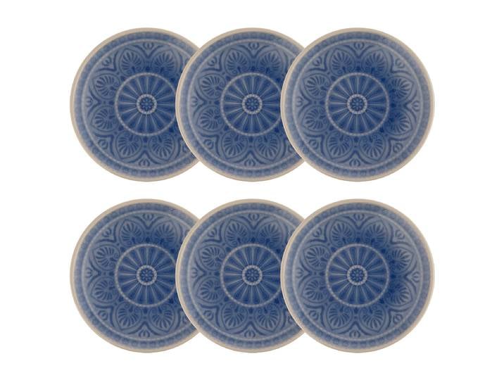 Assiette SUMATRA - Lot de 6 Ø 14cm Bleu/Bleu