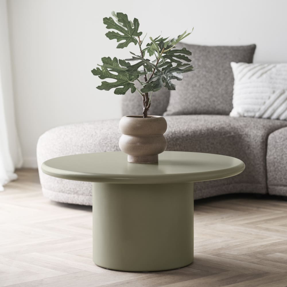 Moloo Table basse verte ø80 cm Vert 80x40x80cm