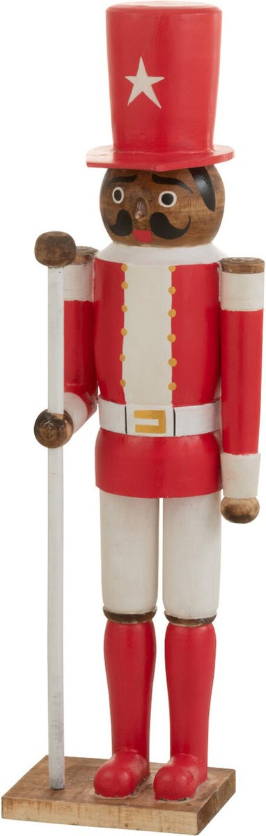 J-Line Notenkraker figuur - Rood - Hout