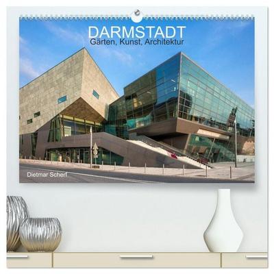 Darmstadt – Gärten, Kunst, Architektur (hochwertiger Premium Wandkalender 2026 DIN A2 quer), Kunstdruck in Hochglanz