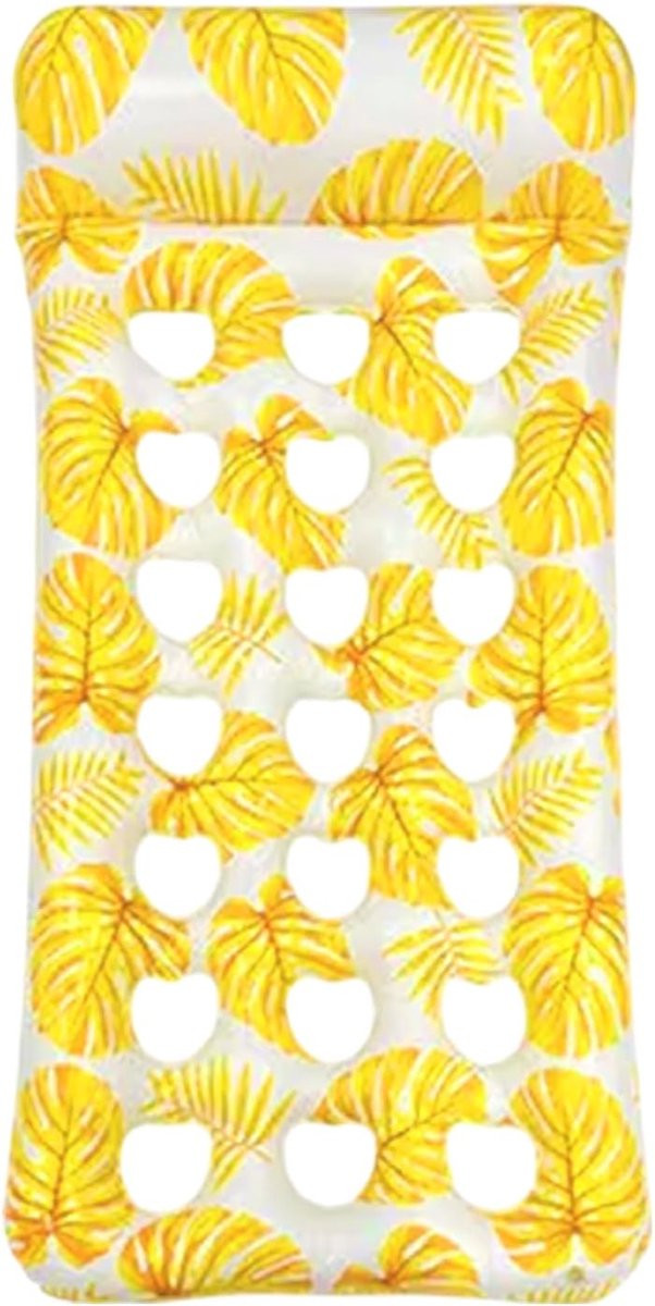 Geel Opblaasbaar Waterhangmat Zwembad Vlot - 176 x 86 cm