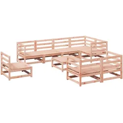 vidaXL 9-tlg. Garten-Sofagarnitur Massivholz Douglasie