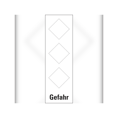 Gefahrstoffetiketten - GHS Kombinationsfolie: Gefahr - 45x145 mm Folie selbstklebend