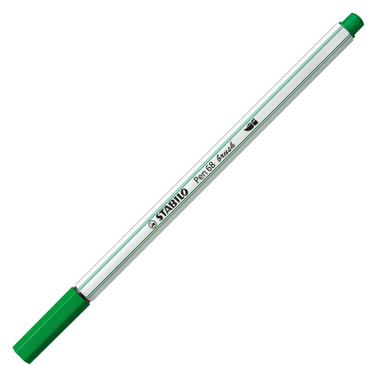 Stabilo Premium-Filzstift mit Pinselspitze für variable Strichstärken - Pen 68 brush - 10er Pack - s (10x) (568/36)