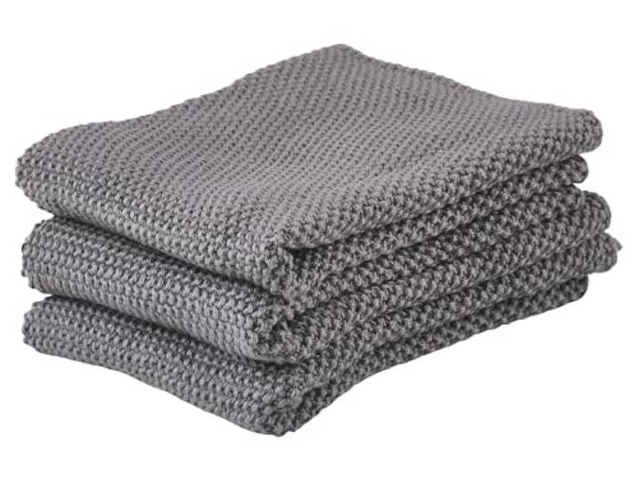 ZONE DENMARK Lavette 27 x 27 cm 3 pces Gris