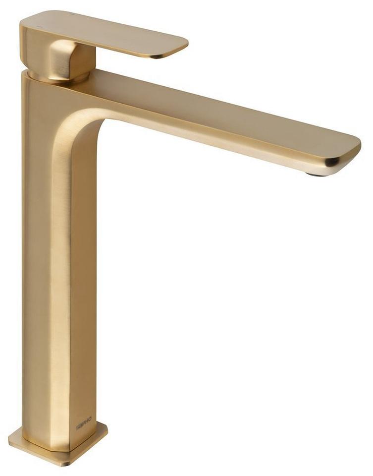 Sapho SPY Waschtischarmatur, hoch, verlängerter Gussauslauf, Gold matt