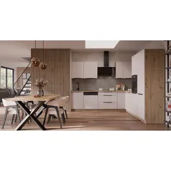 Winkelküche SOLANO 280x270 cm Küchenzeile Eckküche Küche Kaschmir Eiche Artisan